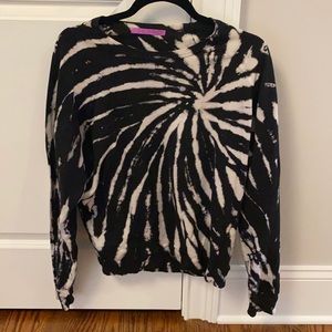 Jac Parker tie dye sweatshirt black white sz small